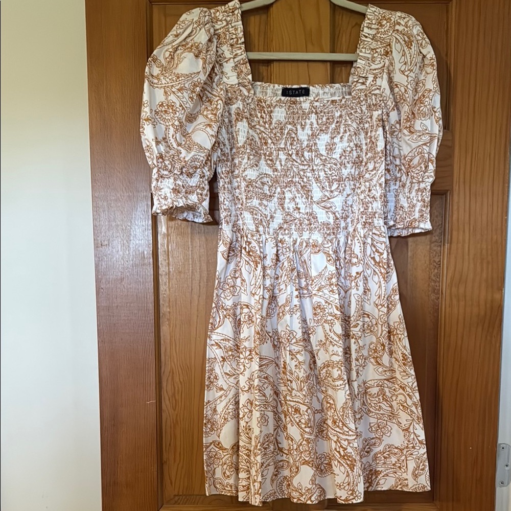 Cream Puff Sleeve Mini Sundress